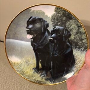 Franklin Mint Sporting Companions Black Labrador fine porcelain Plate